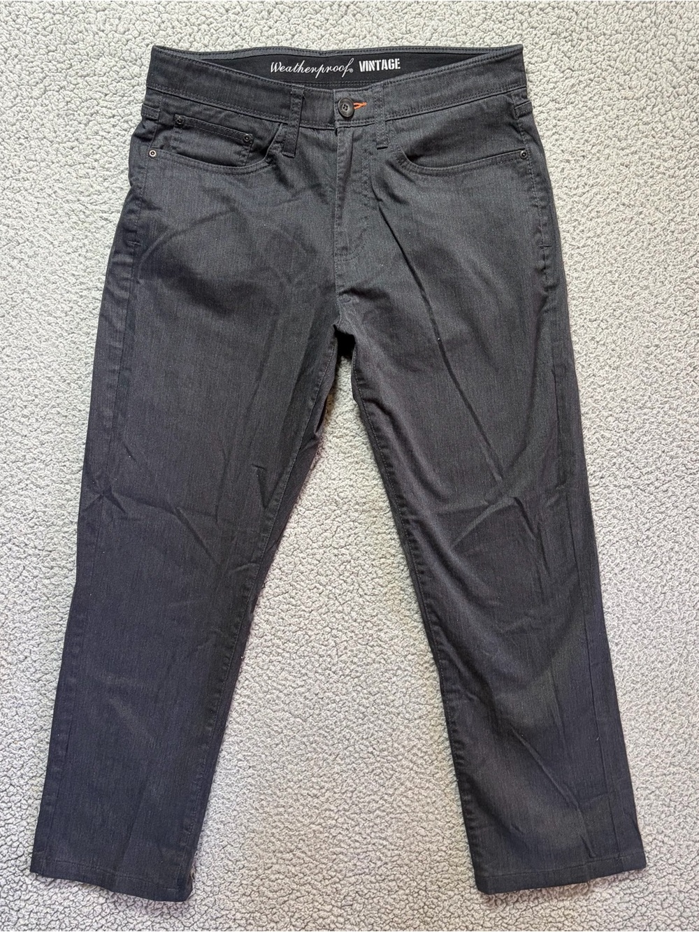 Weatherproof Vintage Pants Black Performance Flex Wash Straight Fit Men’s 32X32